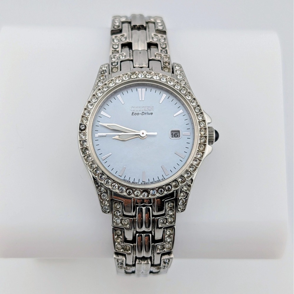 Citizen Silhouette Eco-Drive Crystal Bezel Women's Watch E011-S047137 MOP Dial